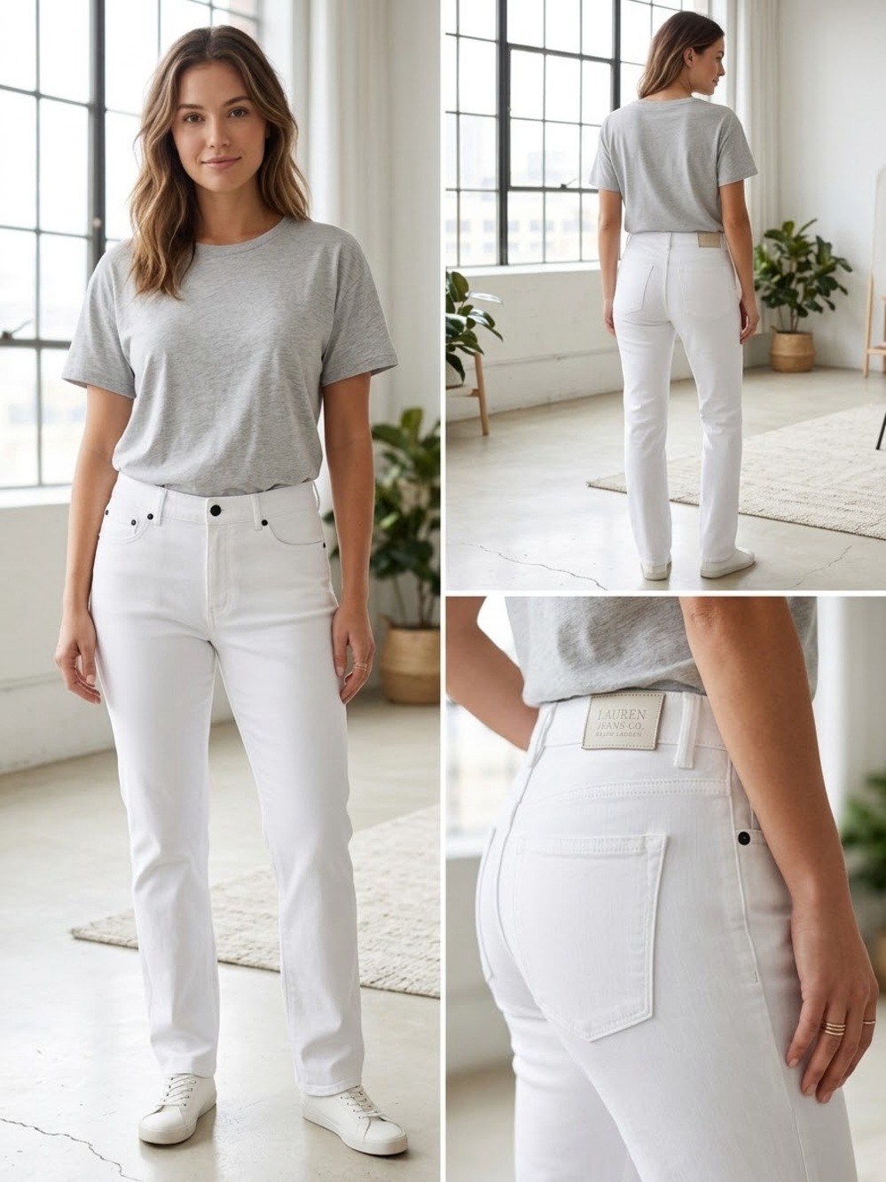 Lauren Ralph Lauren White Stretch Jeans Size 16